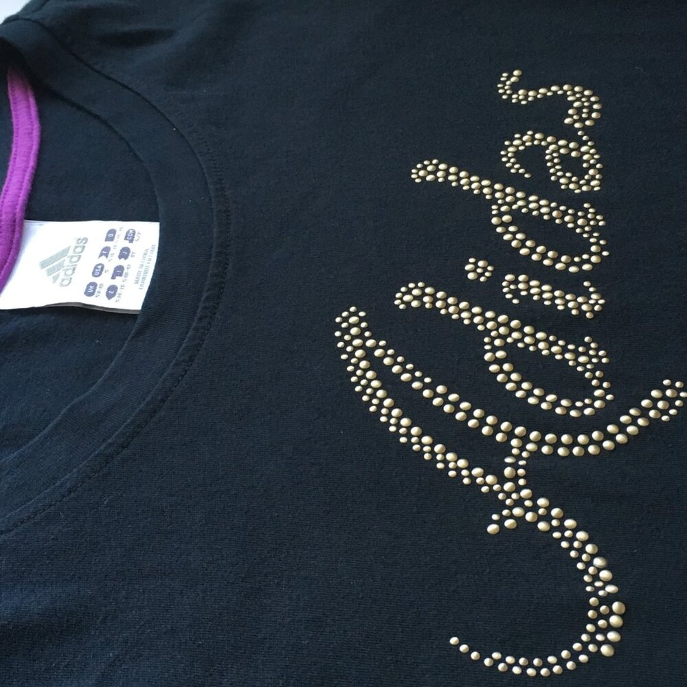 Adidas T-Shirt Women's Black Short Sleeve Top Size Small